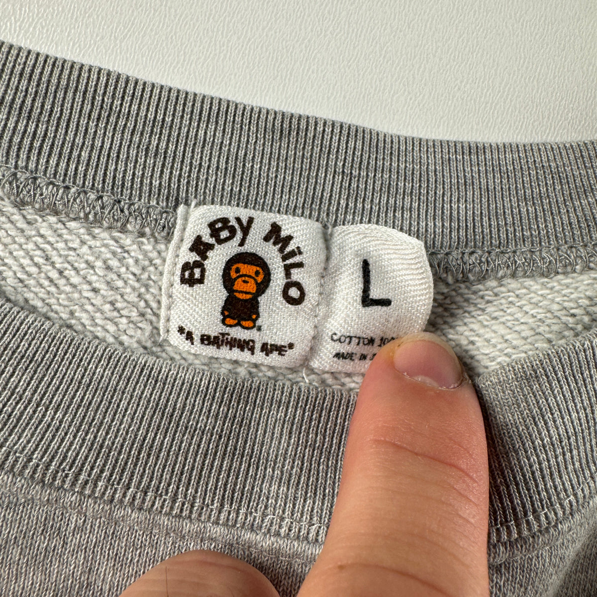 BAPE Baby Milo 2005 Grey Sweater (L)