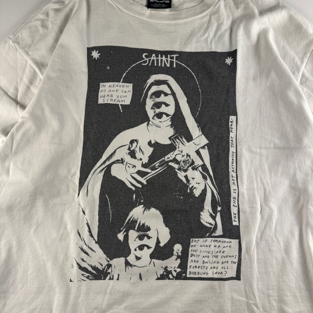 Saint Michael 21AW War In Heaven White Long Sleeve Tee (L)