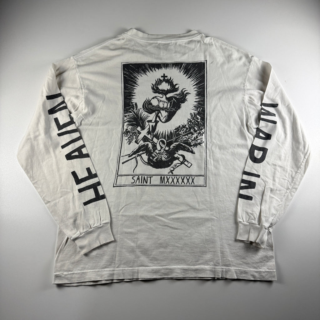 Saint Michael 21AW War In Heaven White Long Sleeve Tee (L)