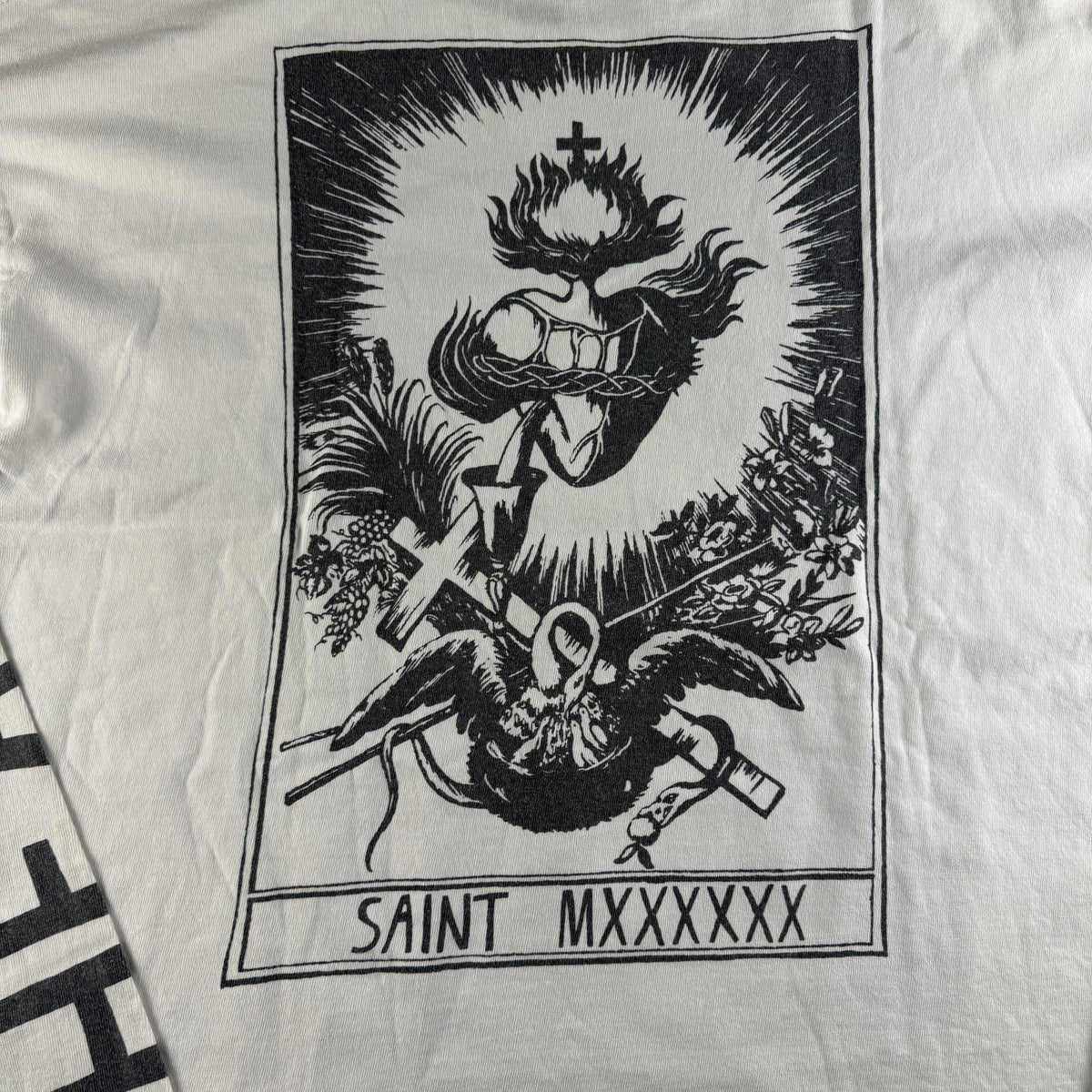 Saint Michael 21AW War In Heaven White Long Sleeve Tee (L)