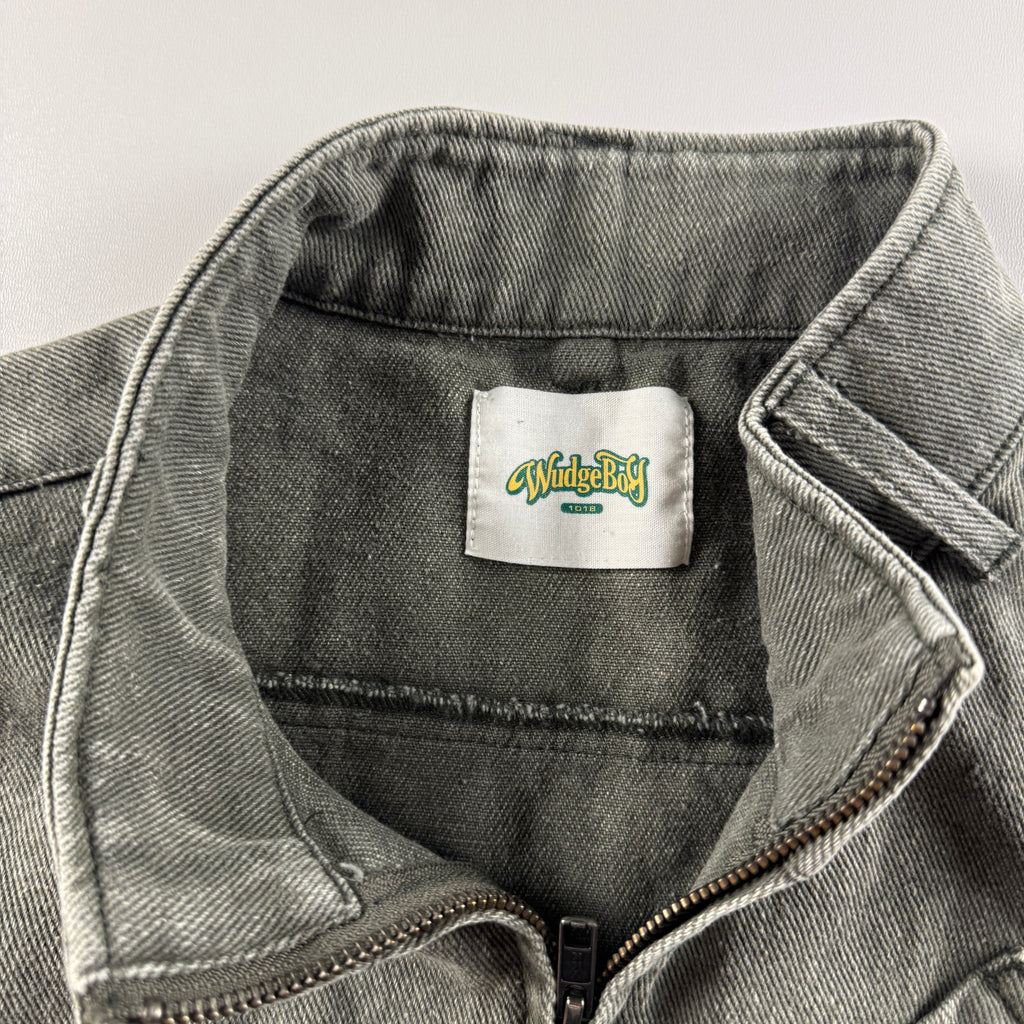 Wudge Boy Chemical Wash Embroidered Tactical Jacket (M)