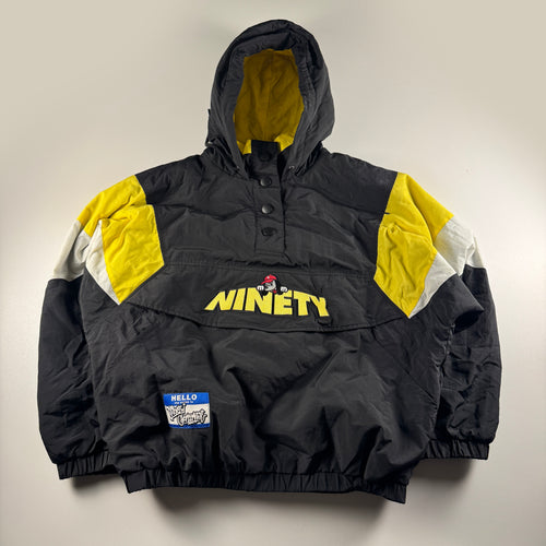 9090 x Centimeter Black and Yellow Puffer Jacket (L)