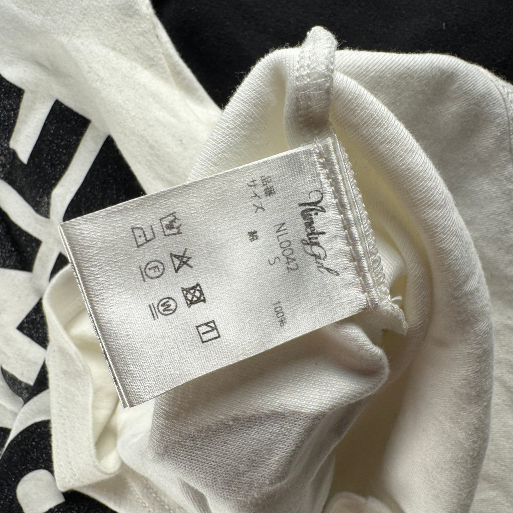 9090 Fitted White Long Sleeve Tee (S)
