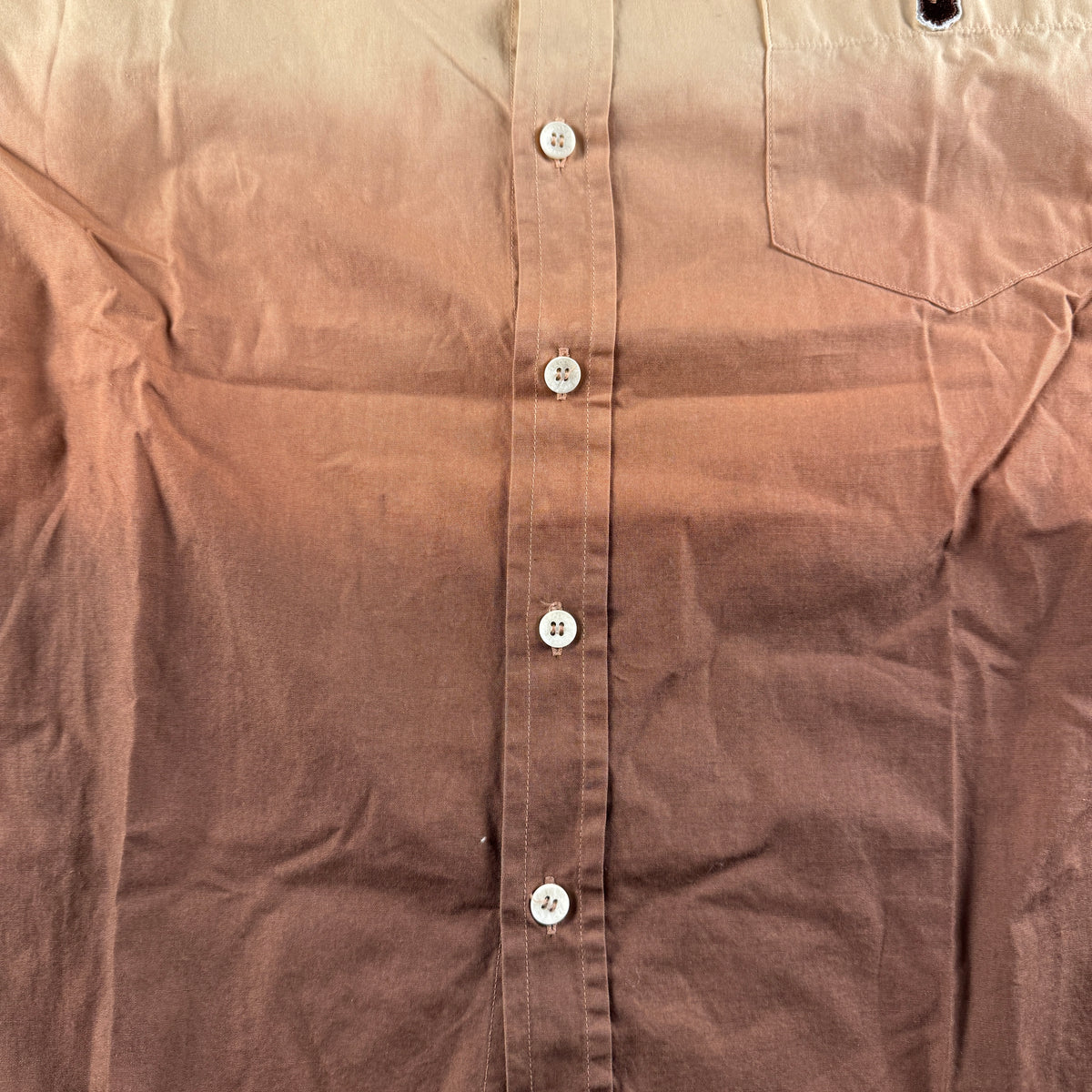 BAPE Gradient Brown Vintage L/S Shirt (M)