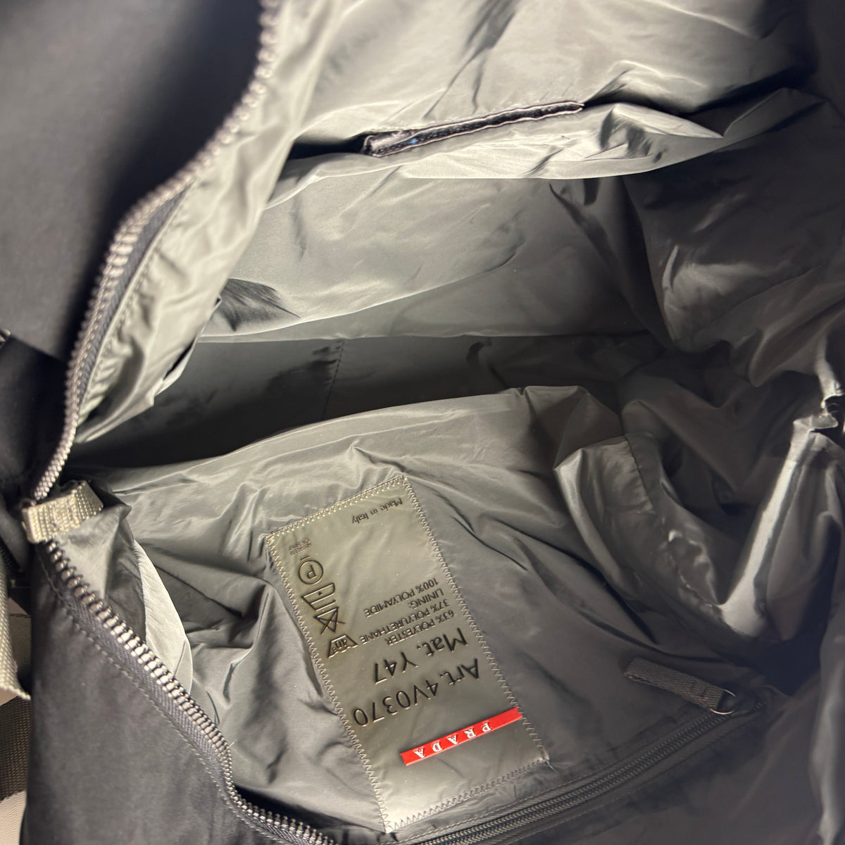 Prada Sport Black Nylon Travel Bag