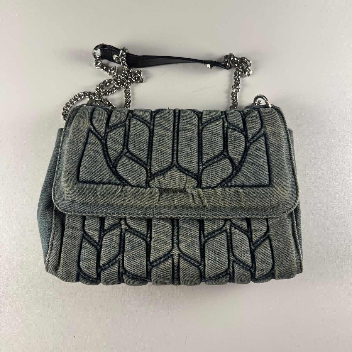 Diesel Archive Denim Chain Shoulder Bag