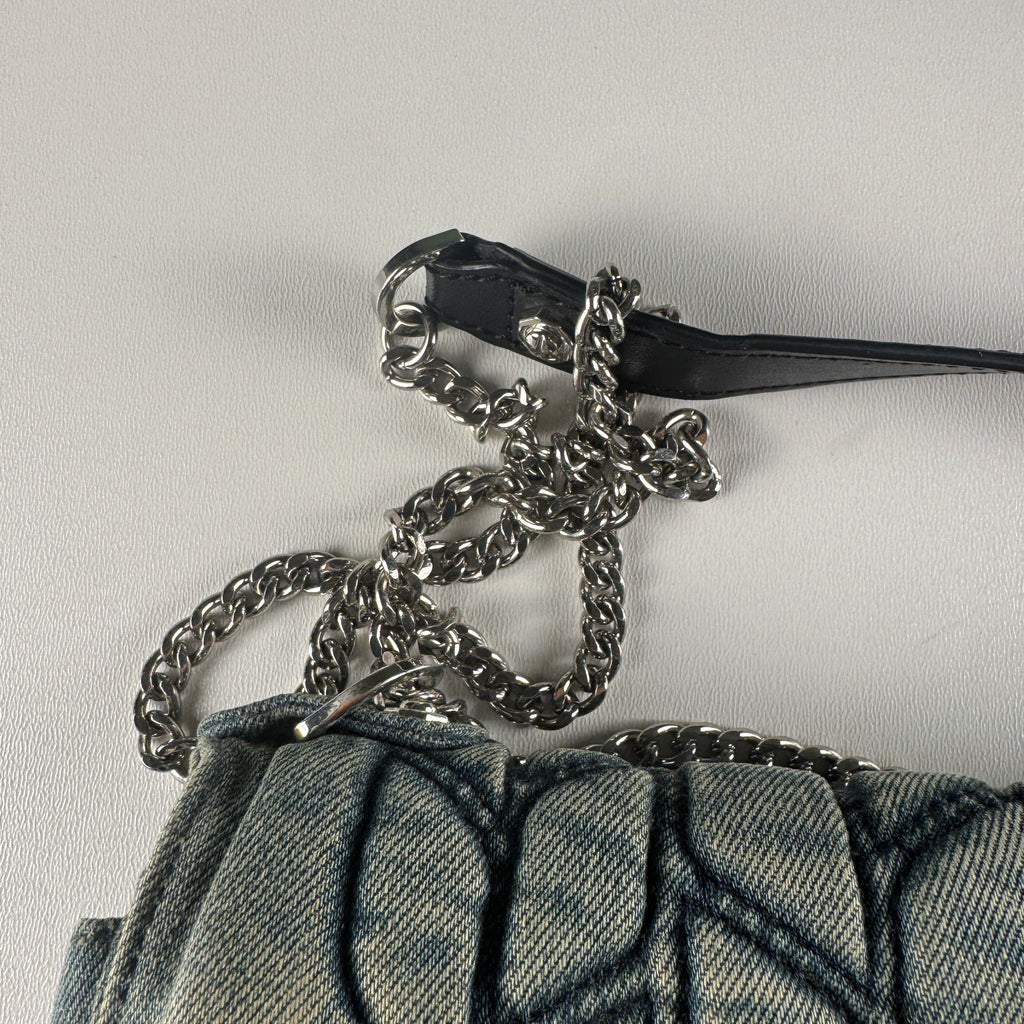 Diesel Archive Denim Chain Shoulder Bag