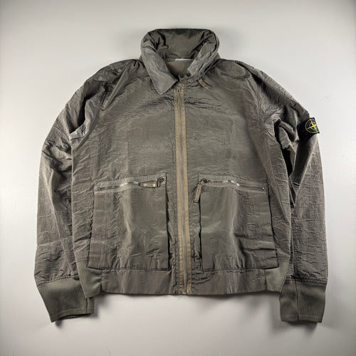Stone Island Shimmer Nylon Metal Field Grey Jacket (XL)