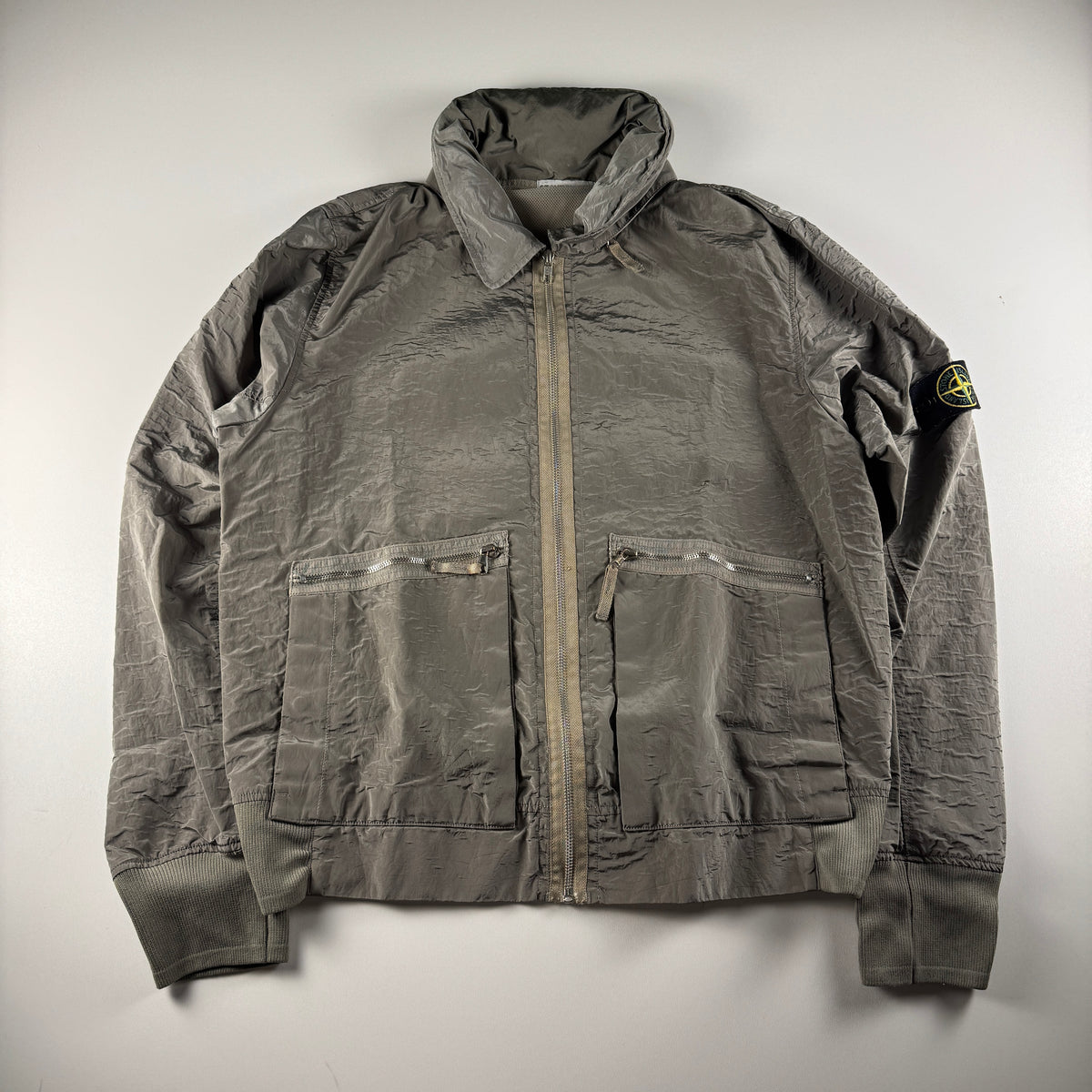 Stone Island Shimmer Nylon Metal Field Grey Jacket (XL)