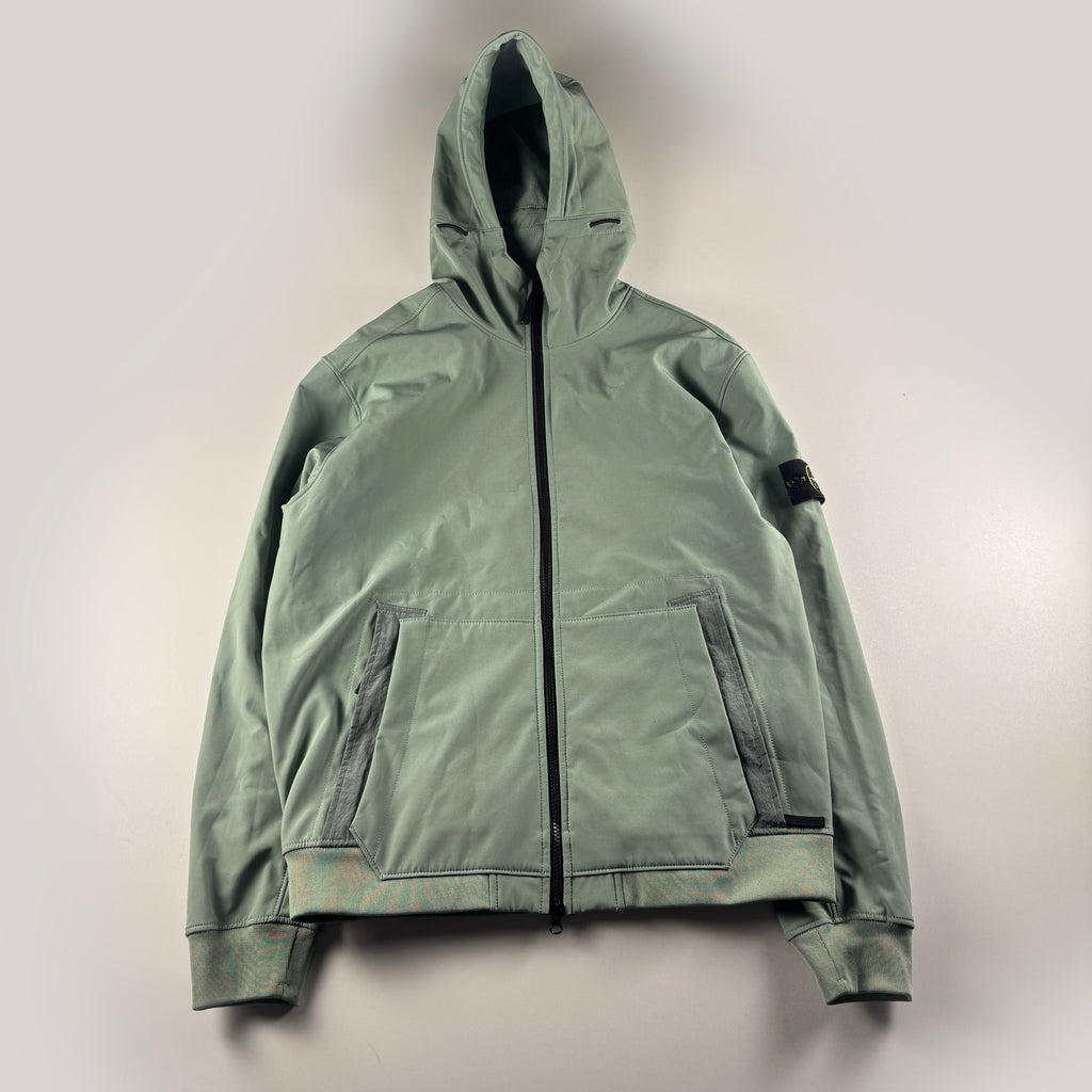 Stone Island Soft Shell-R Turquoise Jacket (XL)