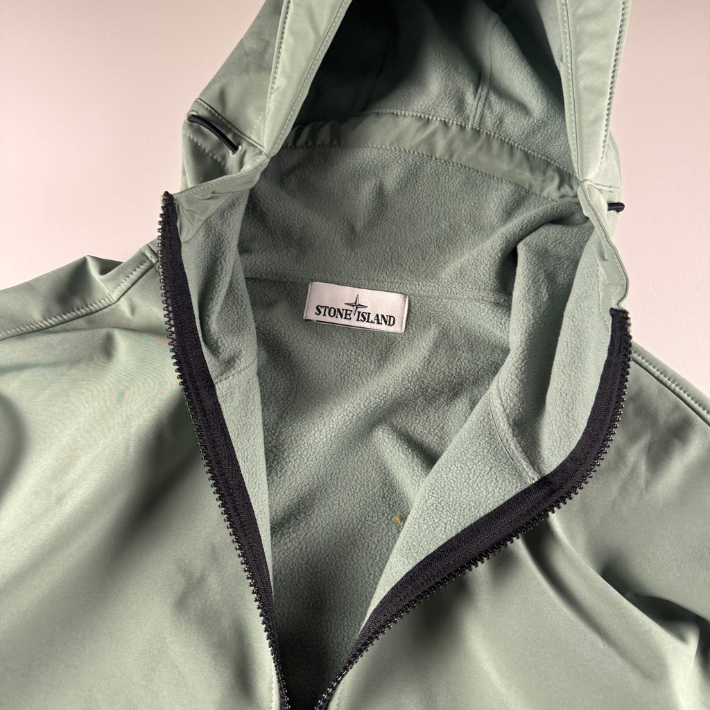 Stone Island Soft Shell-R Turquoise Jacket (XL)