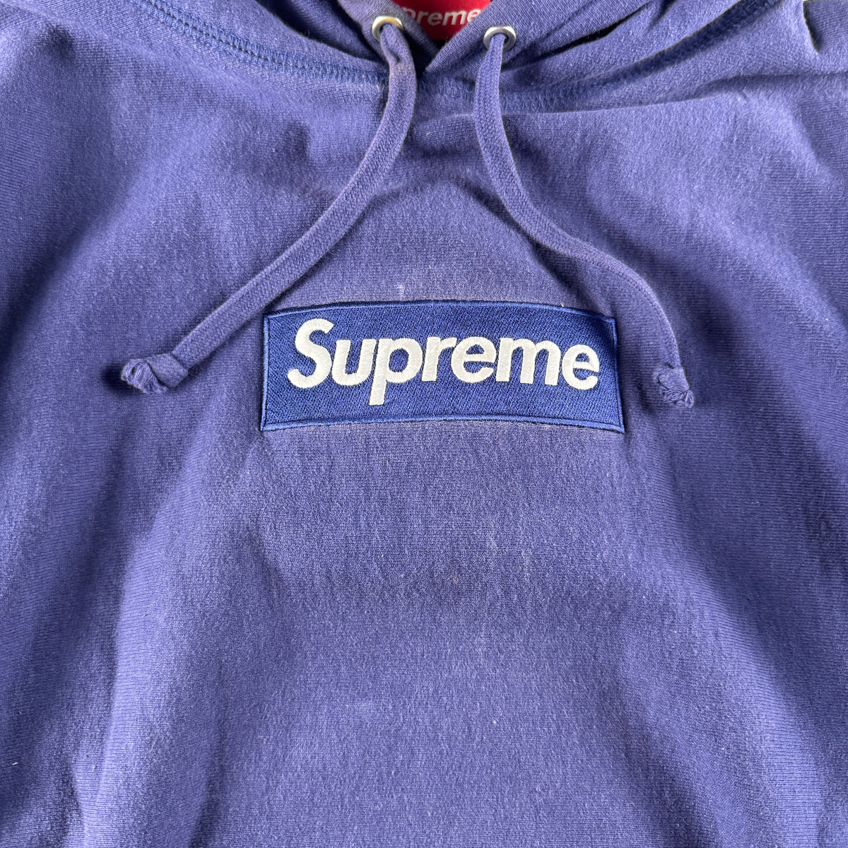Supreme Box Logo 2021 Blue Navy Hoodie (M)