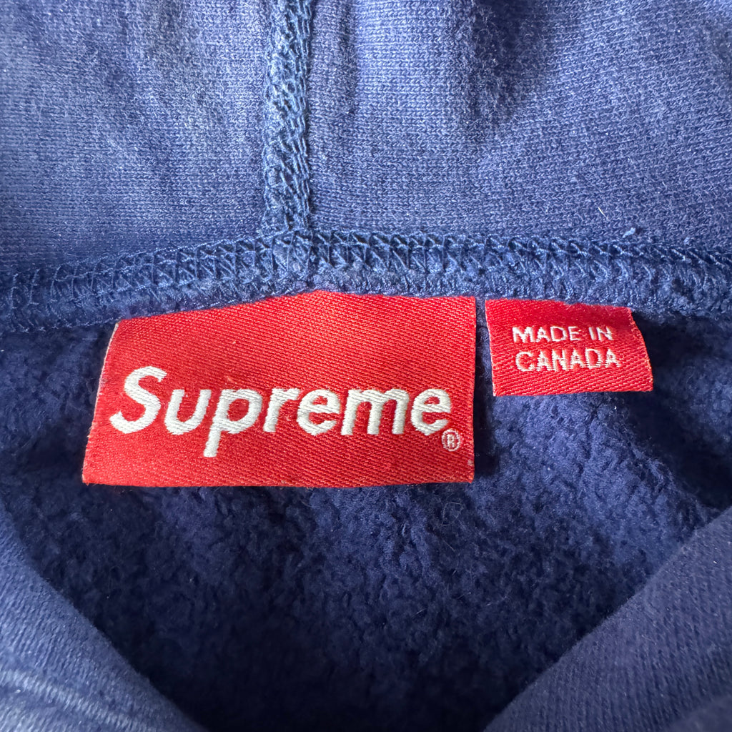 Supreme Box Logo 2021 Blue Navy Hoodie (M)