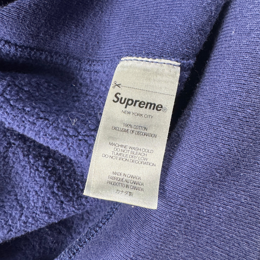 Supreme Box Logo 2021 Blue Navy Hoodie (M)