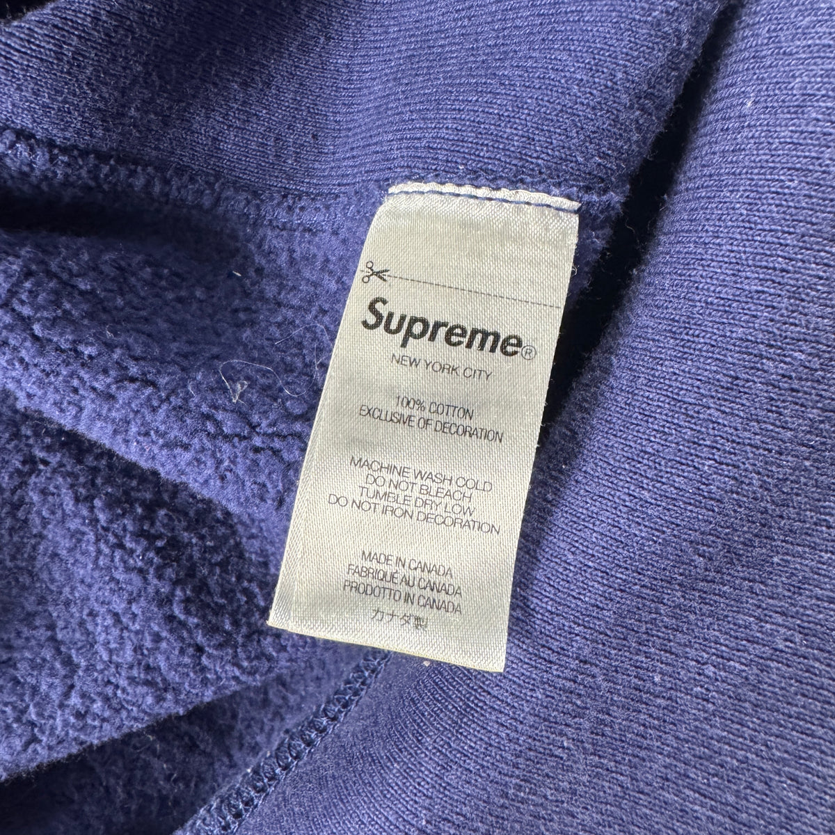 Supreme Box Logo 2021 Blue Navy Hoodie (M)