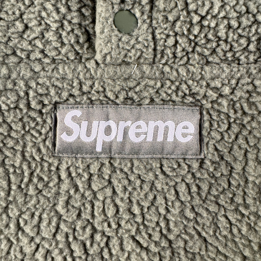 Supreme Polartec Shearling Green Reversible Sweater (S)