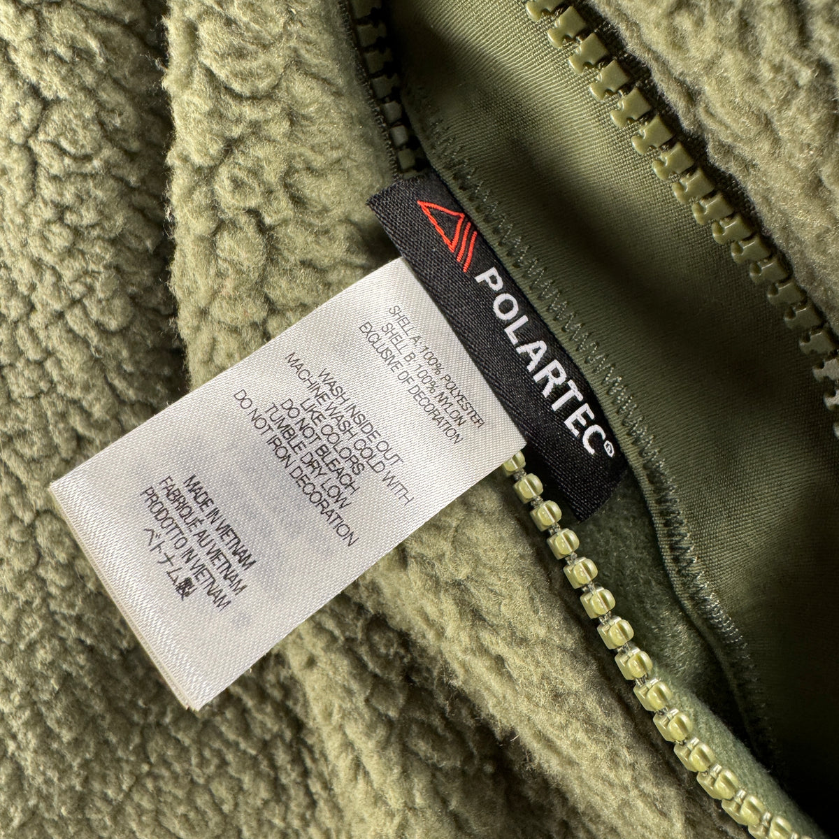 Supreme Polartec Shearling Green Reversible Sweater (S)