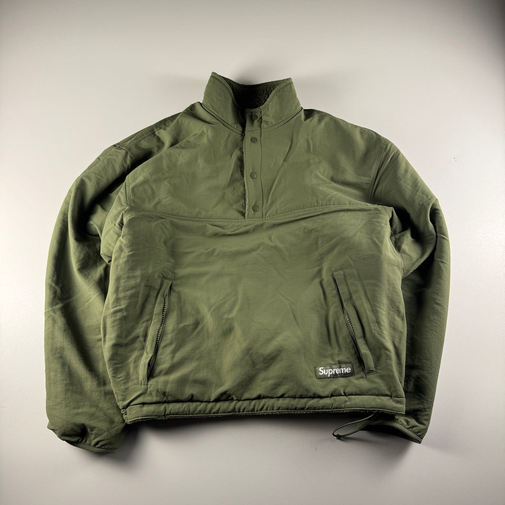 Supreme Polartec Shearling Green Reversible Sweater (S)