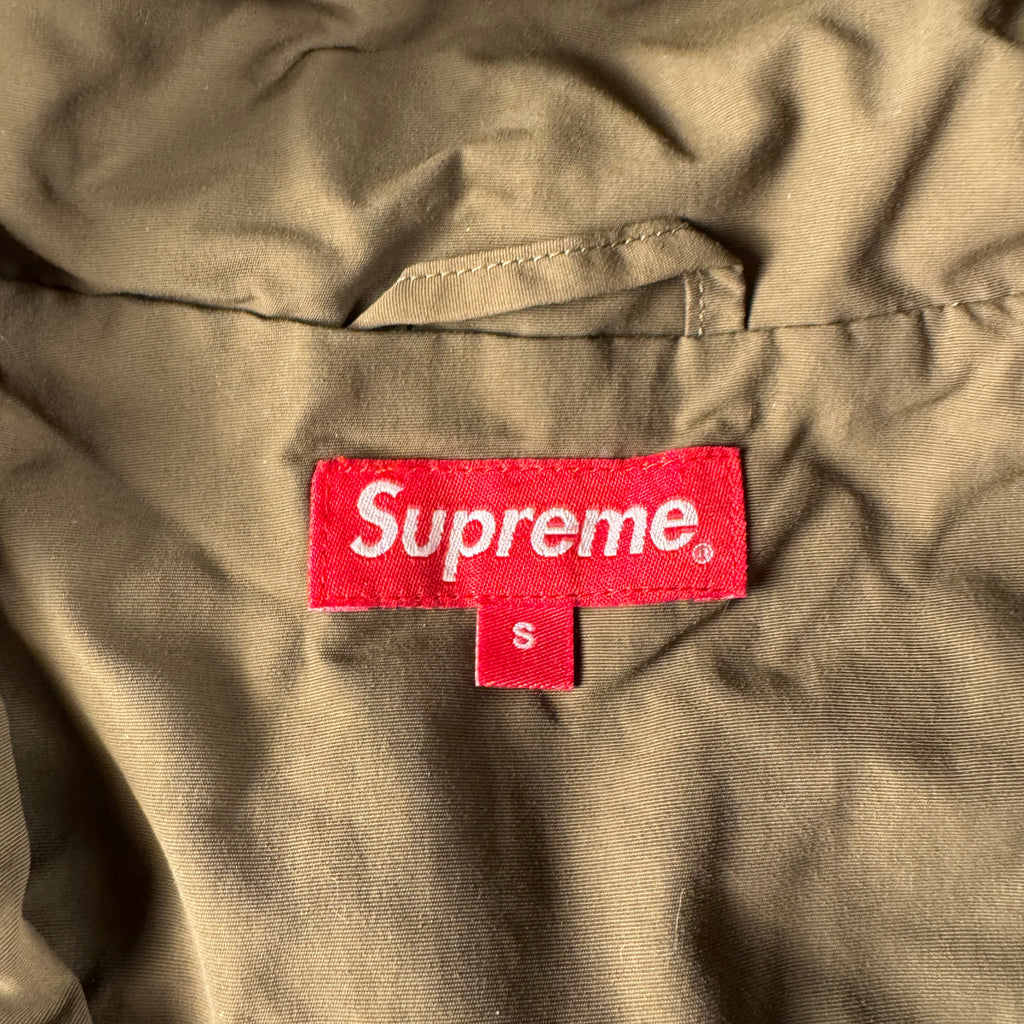 Supreme S Paneled Blue and Olive Track Jacket (S)