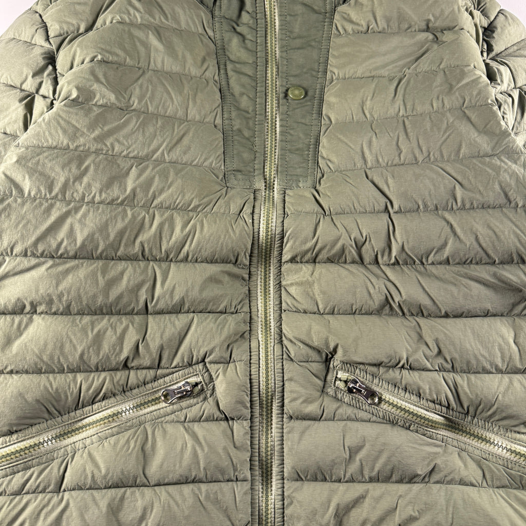Stone Island Loom Woven Down Chambers Stretch Nylon-TC Green Jacket (M)