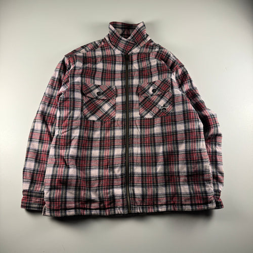 Supreme Thermal Lined Zip Up Red Flannel Jacket (S)