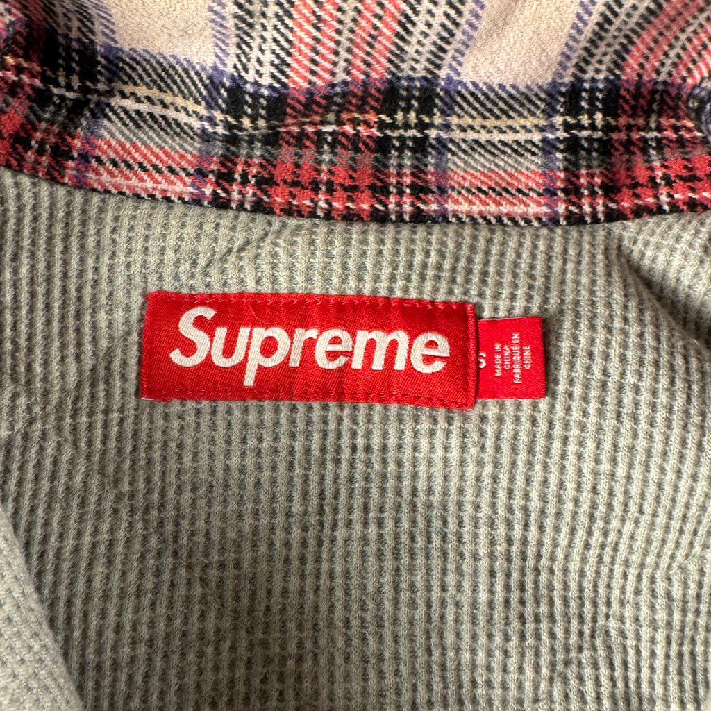 Supreme Thermal Lined Zip Up Red Flannel Jacket (S)