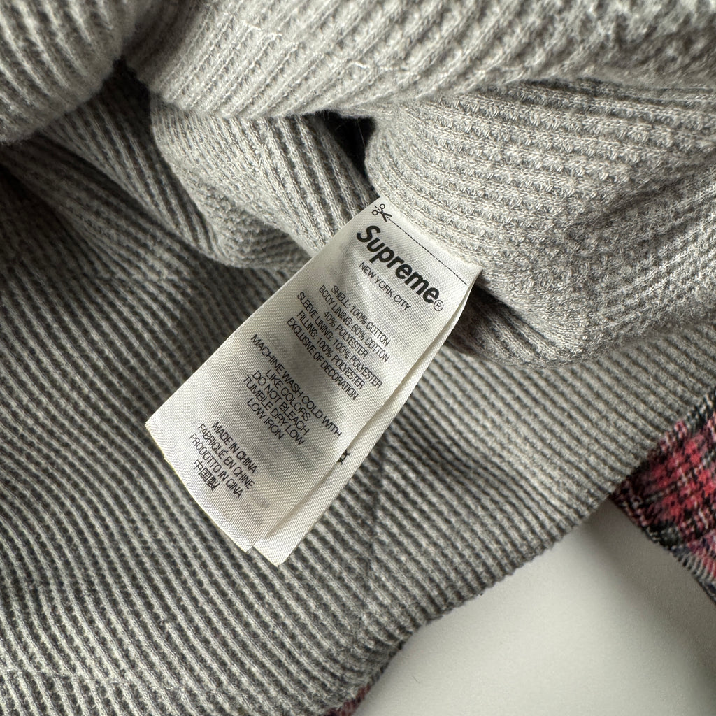 Supreme Thermal Lined Zip Up Red Flannel Jacket (S)