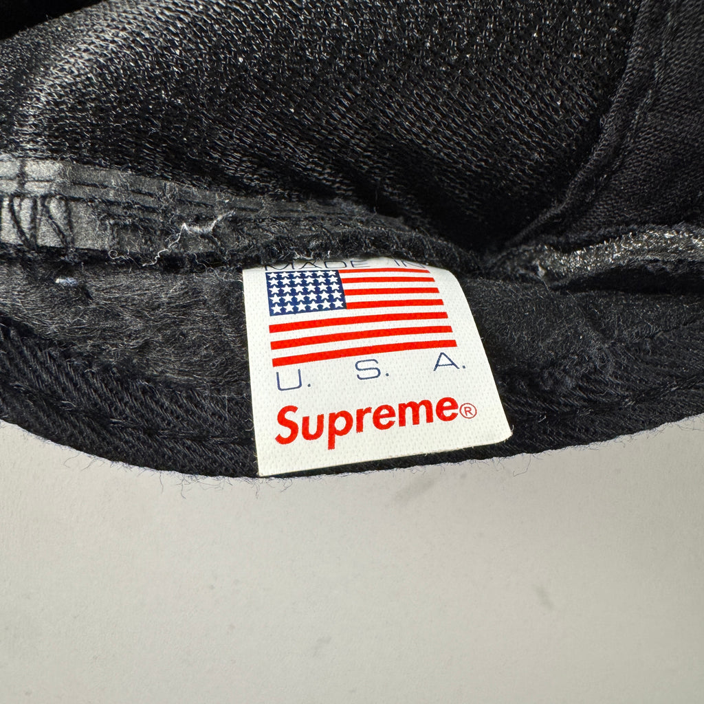Supreme Harris Tweed Box Logo Black Camp Cap (OS)