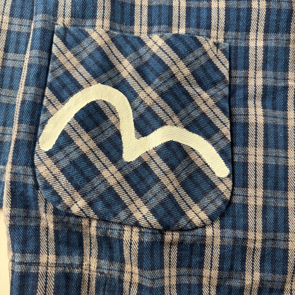 Evisu Check Blue Seagull Tailored Jacket (38 / M)