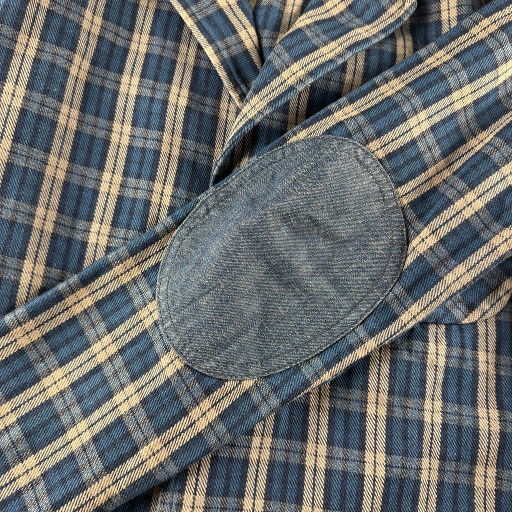 Evisu Check Blue Seagull Tailored Jacket (38 / M)