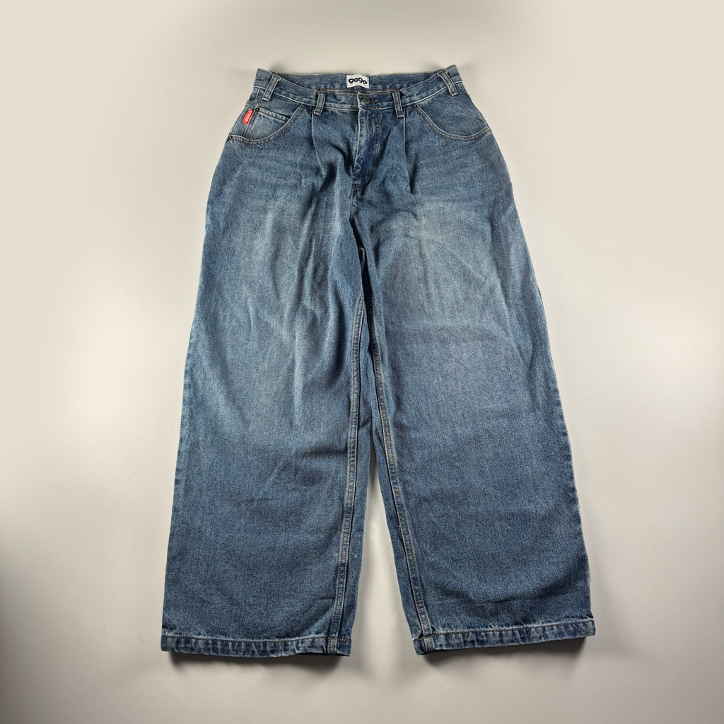 9090 Wide Blue Denim Pants (L)