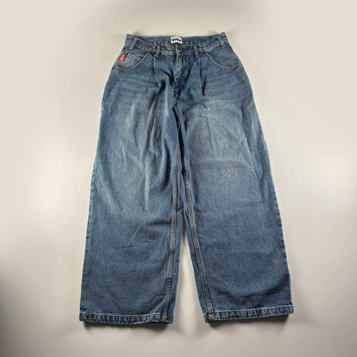 9090 Wide Blue Denim Pants (L)