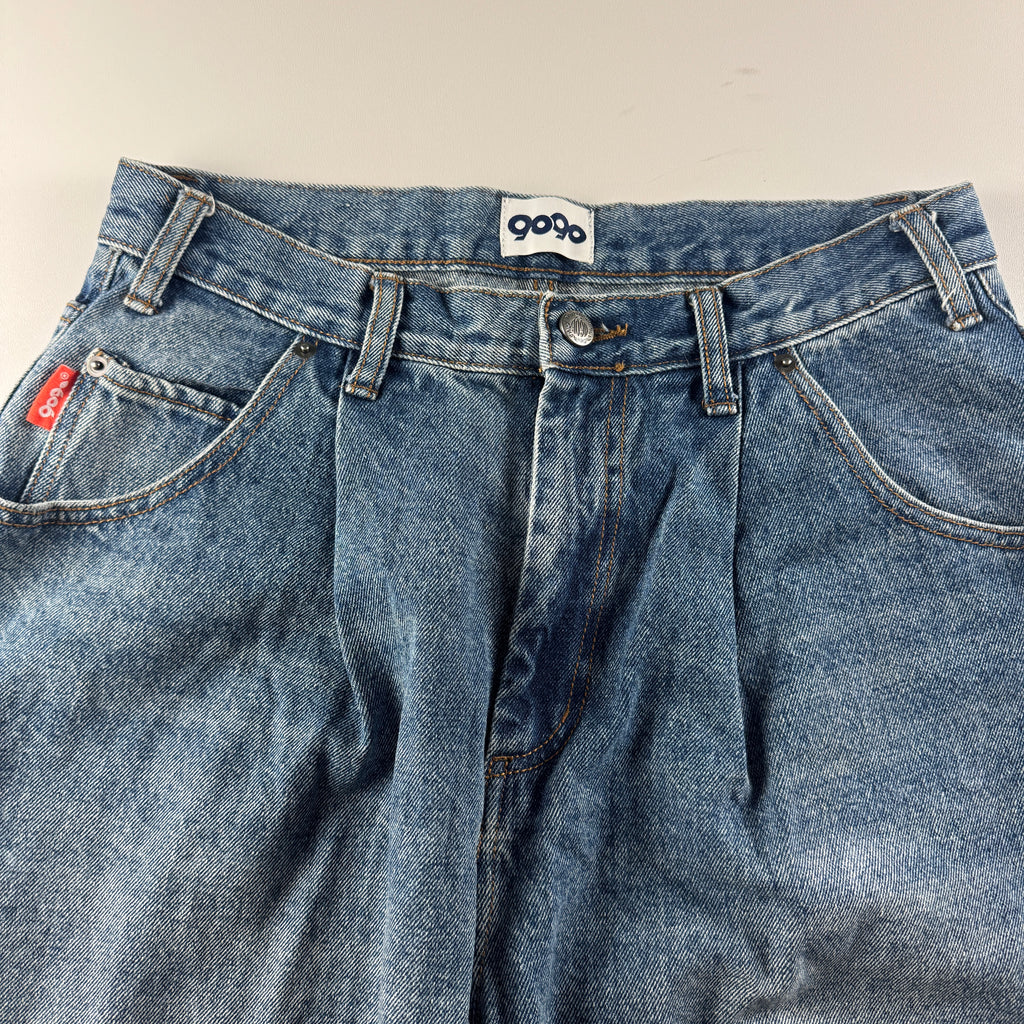 9090 Wide Blue Denim Pants (L)