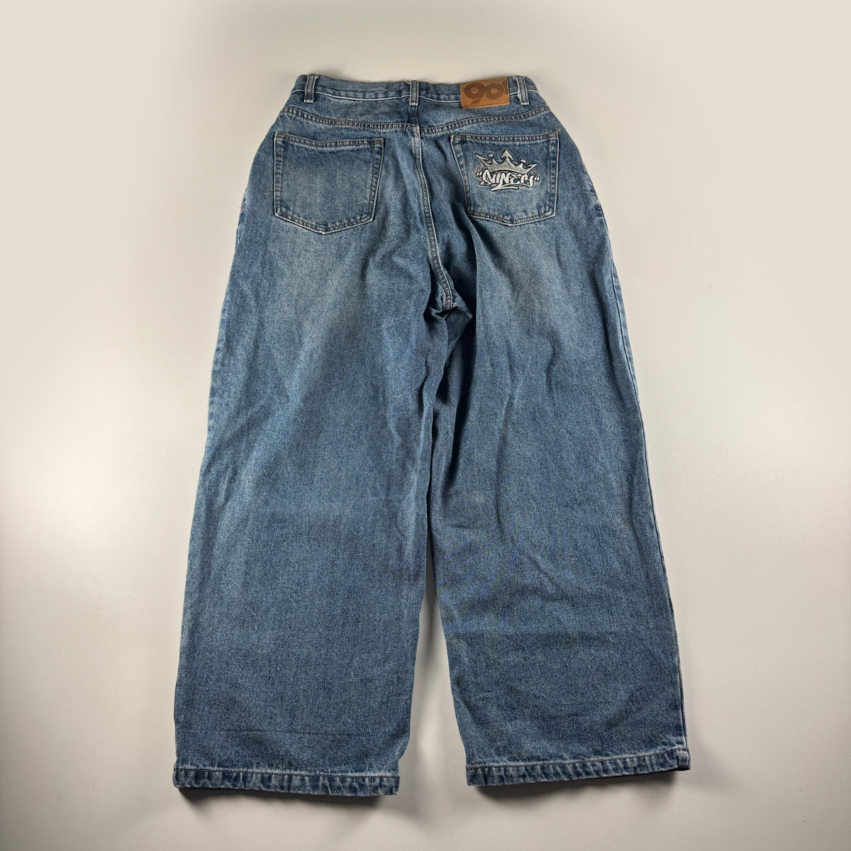 9090 Wide Blue Denim Pants (L)