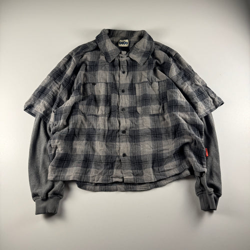 9090 Layered Grey Flannel Shirt (M)
