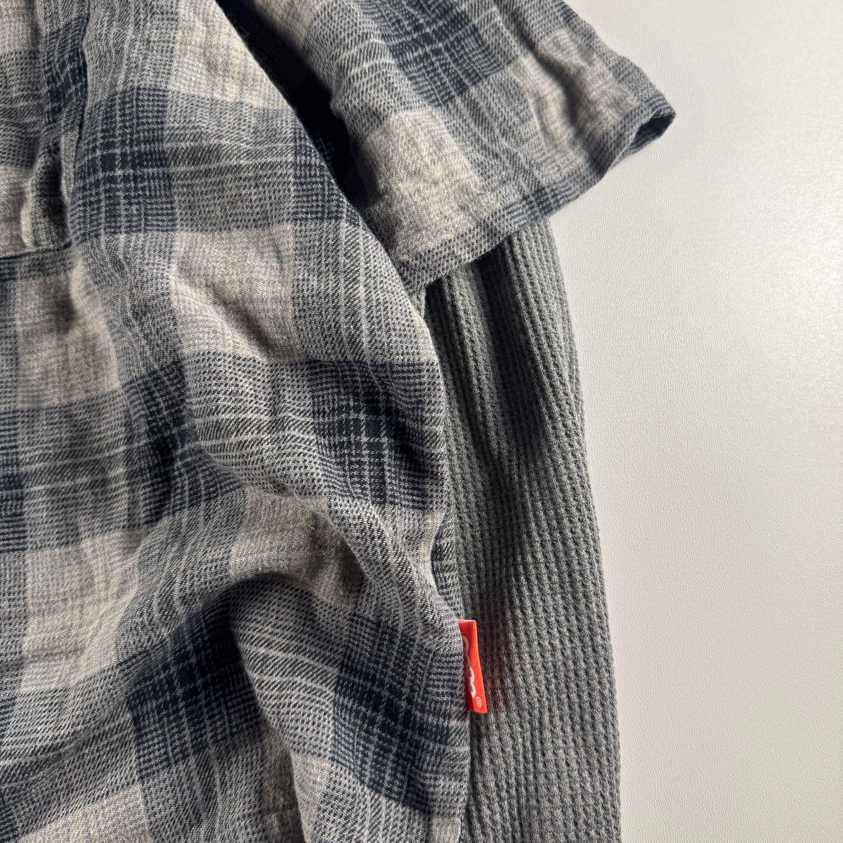9090 Layered Grey Flannel Shirt (M)