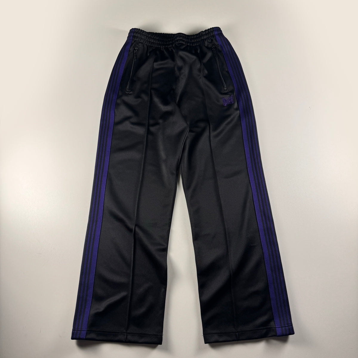 Needles x STUDIOUS 22AW Black and Purple Track Pants (S)