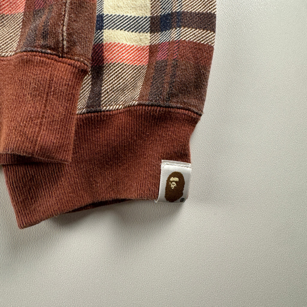 BAPE Red Tartan Check Sweater (L)