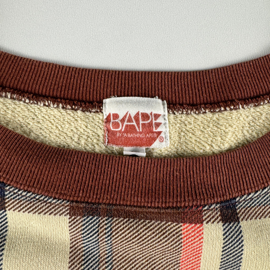 BAPE Red Tartan Check Sweater (L)