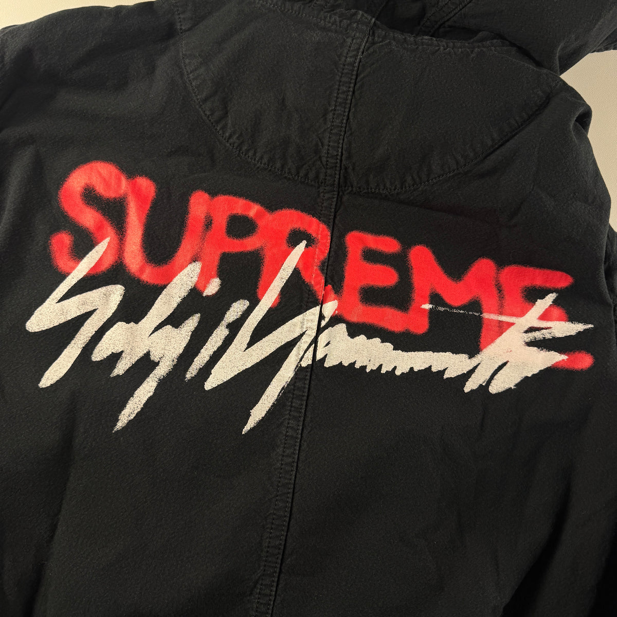 Supreme x Yohji Yamamoto Black Parka Coat (M)