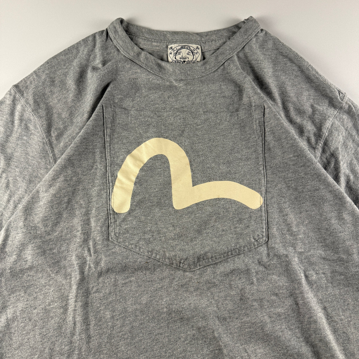 Evisu 90s Big Pocket Grey Tee (38 / M)