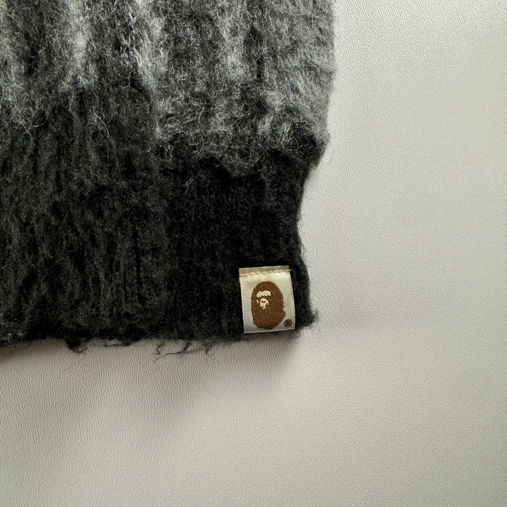 BAPE Tartan Grey Knit Sweater (L)