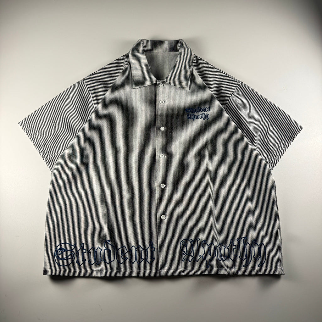 Student Apathy Striped White S/S Shirt (L)