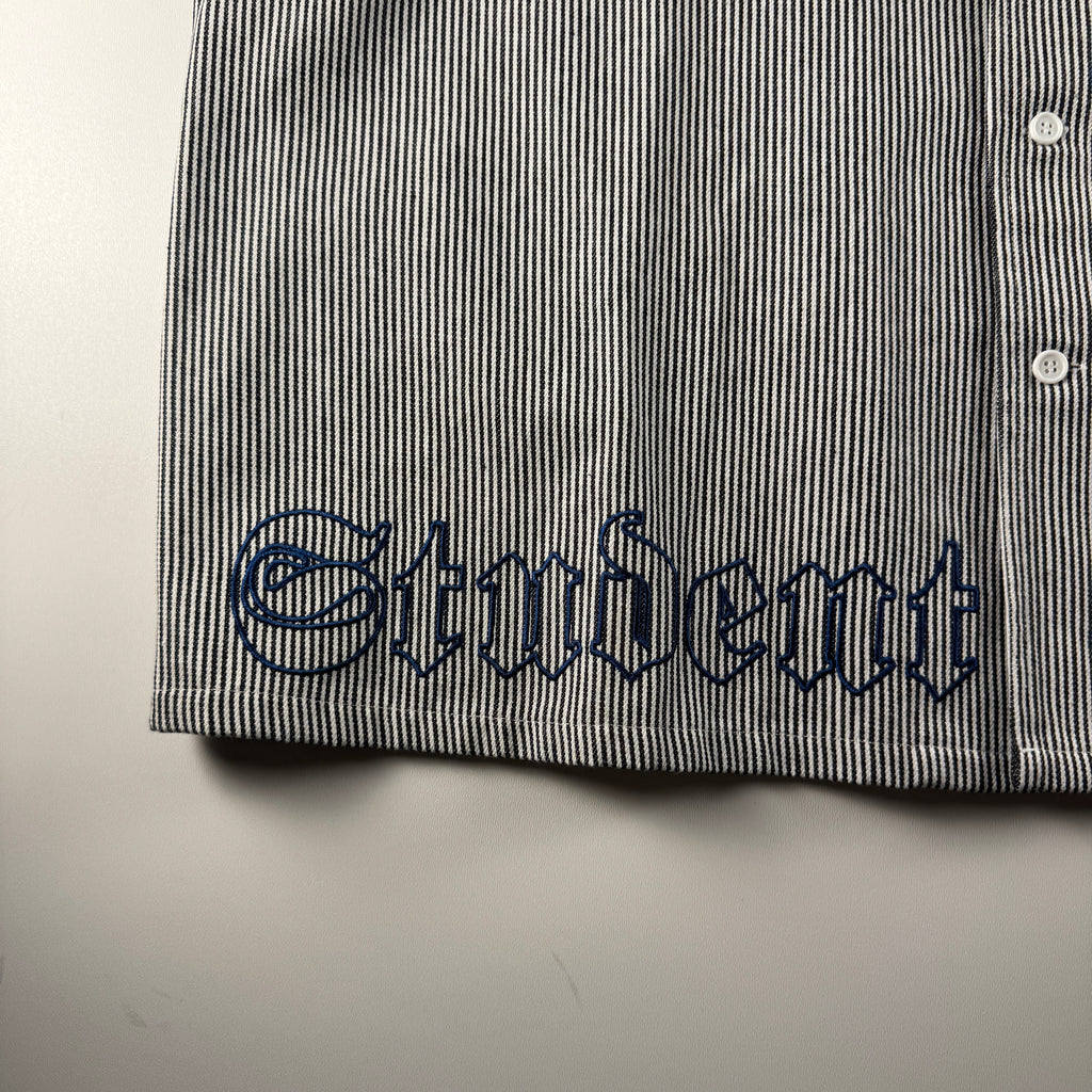 Student Apathy Striped White S/S Shirt (L)