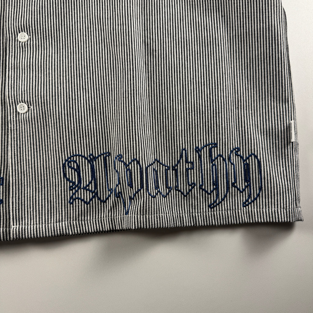 Student Apathy Striped White S/S Shirt (L)