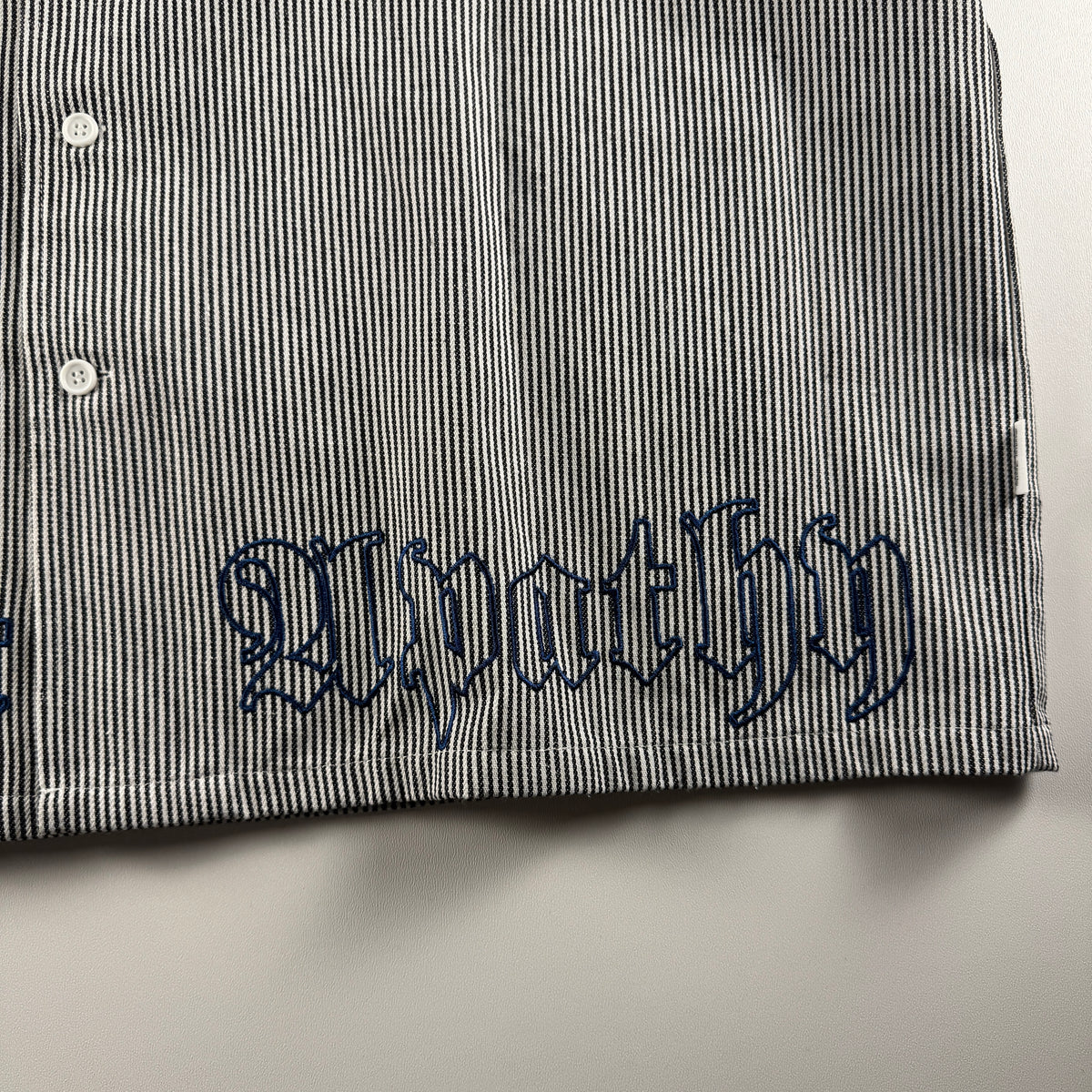 Student Apathy Striped White S/S Shirt (L)