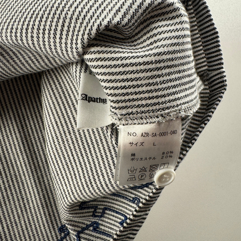 Student Apathy Striped White S/S Shirt (L)