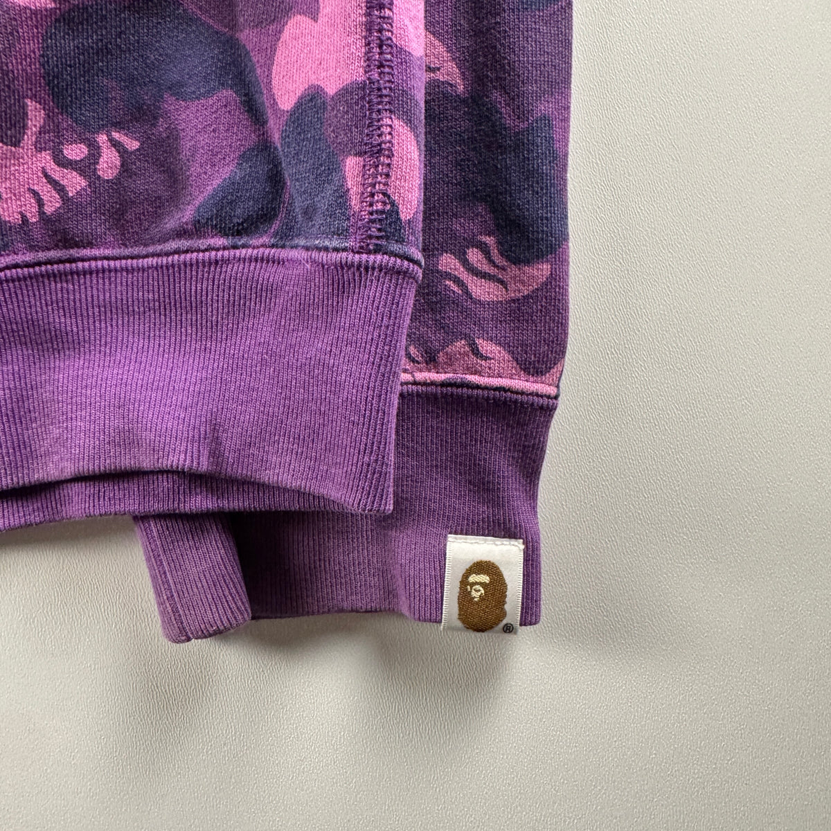 BAPE Flame Purple Camo Shark Full Zip Hoodie (M)