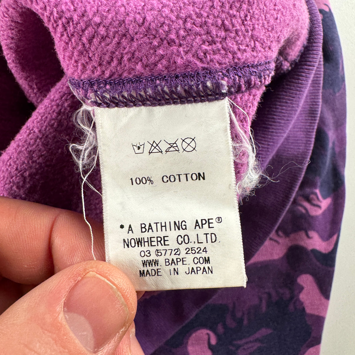 BAPE Flame Purple Camo Shark Full Zip Hoodie (M)