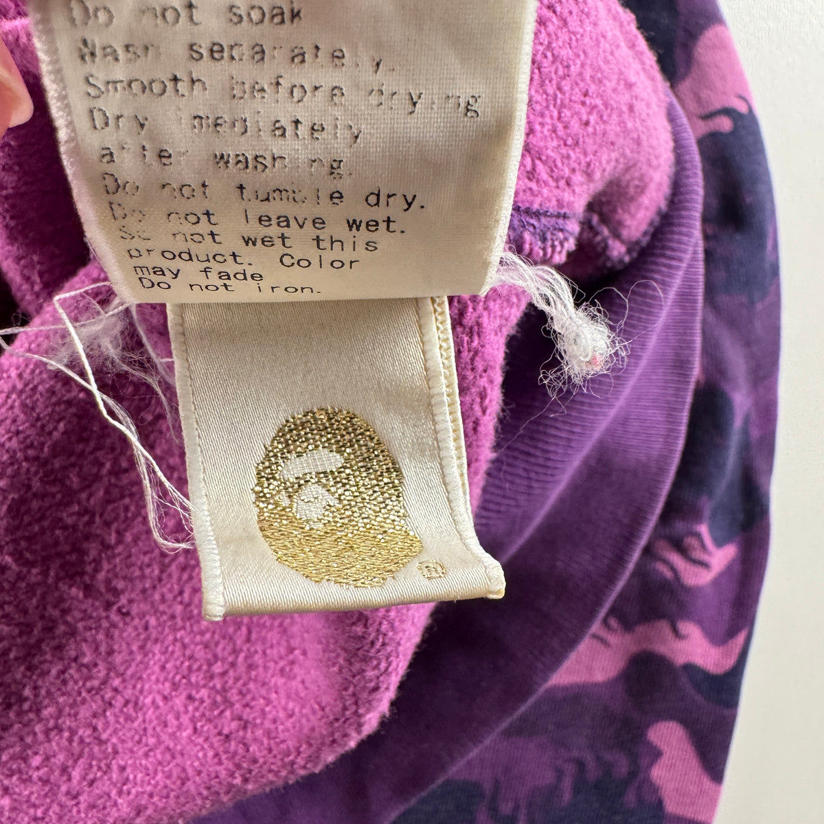 BAPE Flame Purple Camo Shark Full Zip Hoodie (M)